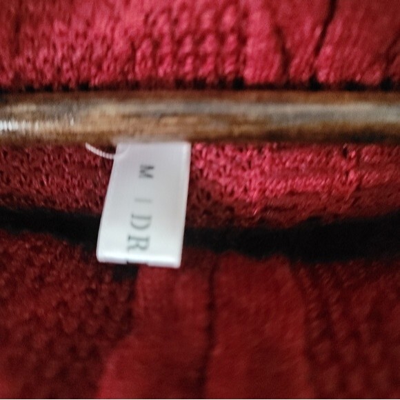 Red Sweater Black Corset Long sleeve Dress Size Medium - Picture 4 of 9